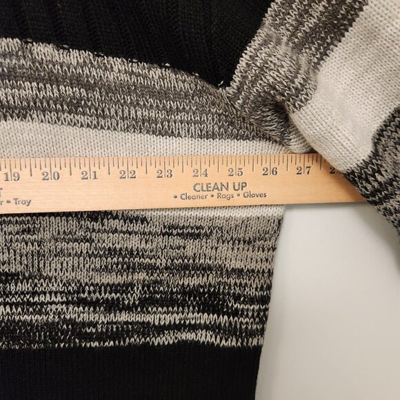 Vintage Southpole Sweater 1/4 Zip Rib Knit Ski Mens XL Black White Gray - Picture 7 of 12
